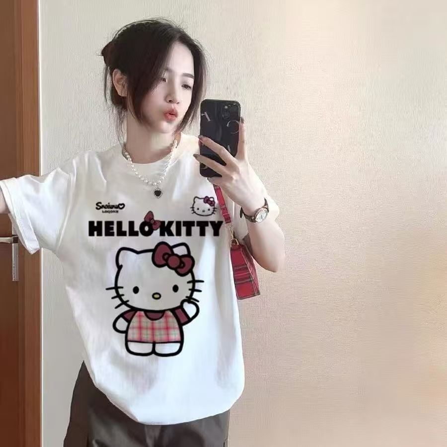 Kelly Cat T-shirt - Summer Women s - Comfortable Thick T-shirt XXS