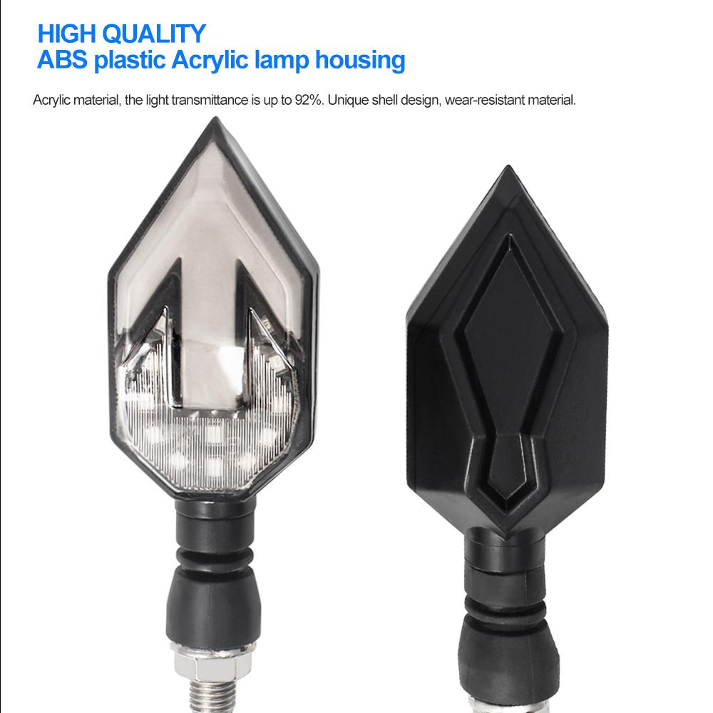 12V Motorcycle Flasher LED Blinker Motorbike Accessories Flowing Amber Turn Signals Indicator for Motocross Dirt Bike