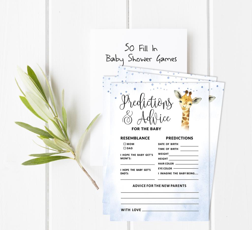 Inkdotpot Baby Shower Game Set Of 50 BabyA  AlphabetA  ABCA  Game Giraffe Jungle Animals Party
