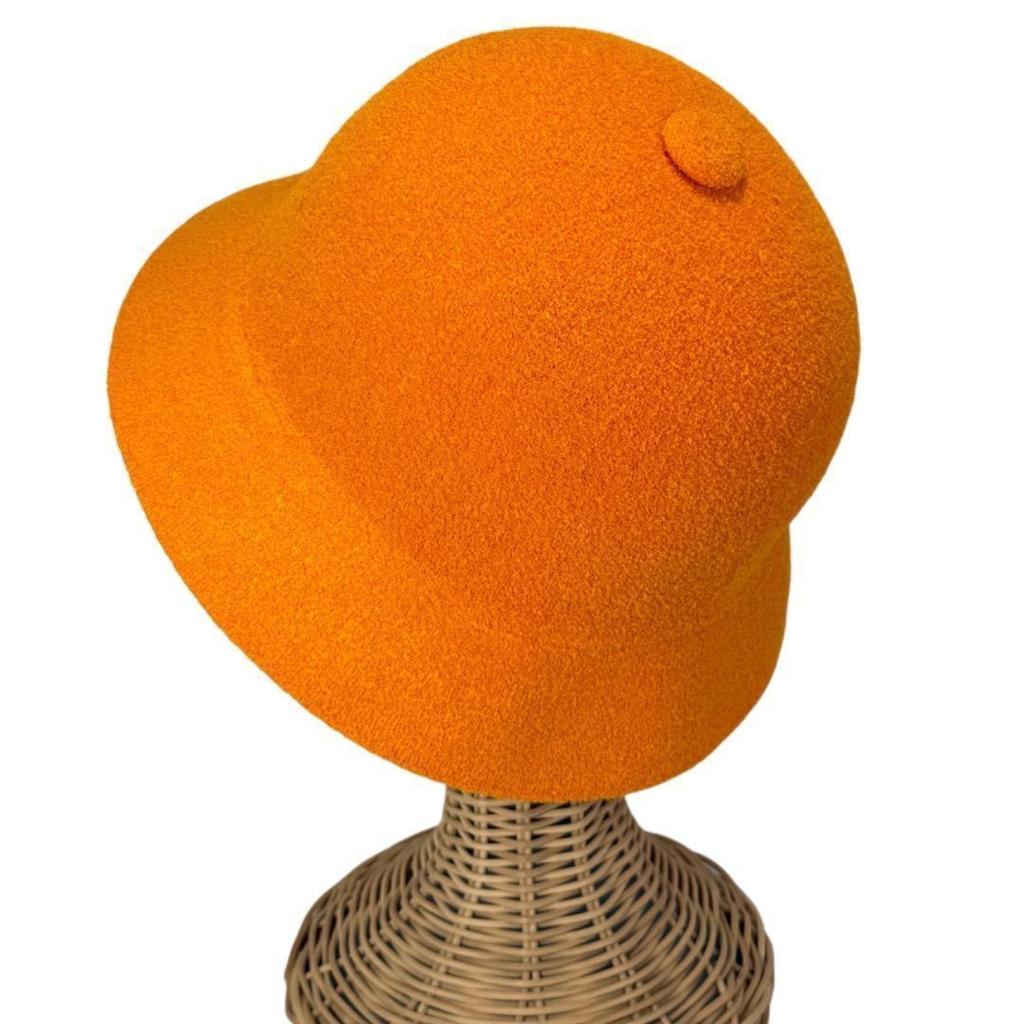 Used SALEKANGOL Bucket Hat Bell Shape Orange L Size
