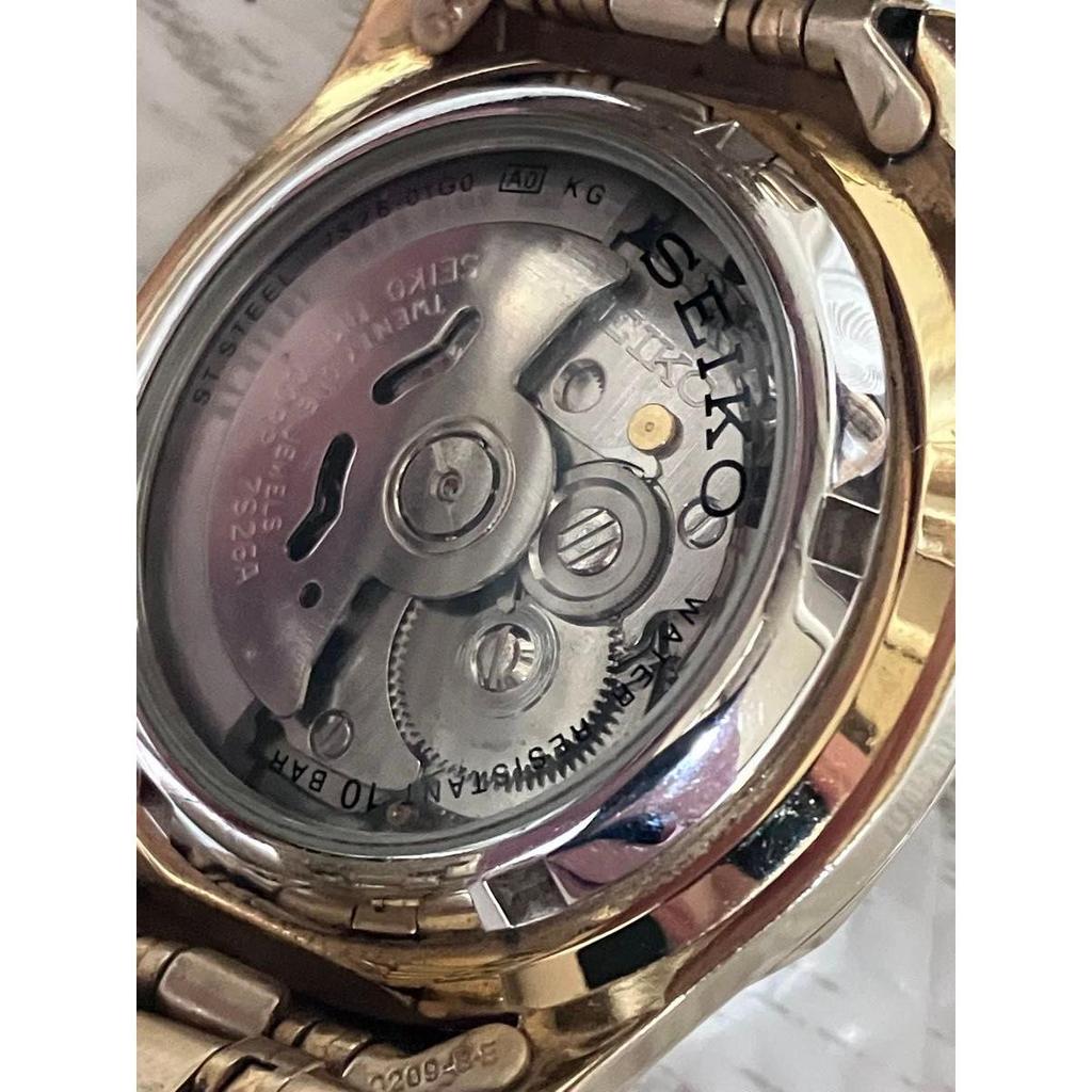 Used SEIKO 5 SPORTS (automatic, exhibition case back) in good working order. (Aftermarket strap).