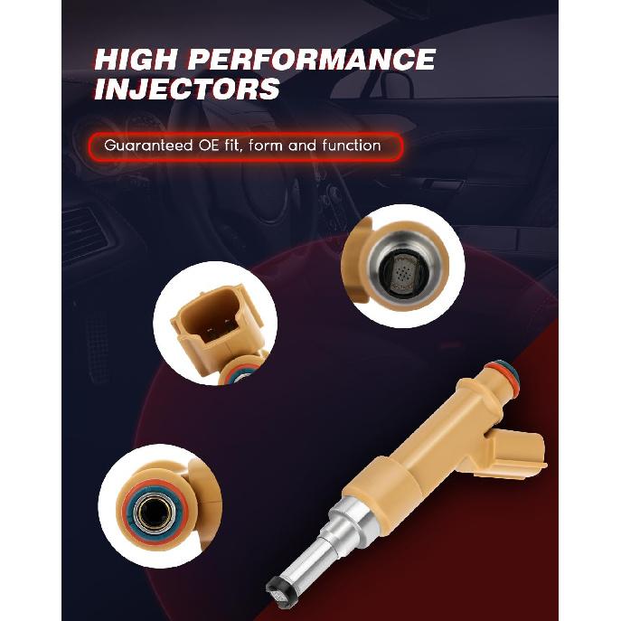 for Toyota Fuel Injectors Set Compatible with Toyota Corolla 2009-2015,Matrix 2009-2012 Replace FJ1068 823250-0T020 23250-0T010,23209-39145 Set of 4