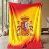 Spain Football Printed Flannel Blanket Skin Friendly Warm Decorative Throw for Indoor Couch Bed Daily Use