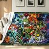 ben 10 Print Flannel Blanket High Quality Warm Comfortable Cover for All Seasons Perfect for Gifts Home Decor