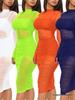 Damen-Netz-Kleid-Set im europäischen Stil: Kleid + Unterhemd + Shorts (Dreiteilig) Neuankömmling