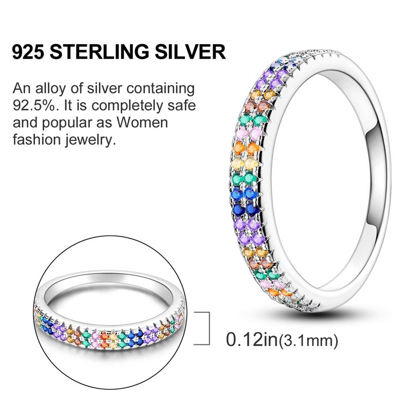 New 925 Silver Rings Zircon Sparkling CZ Rings Rings For Women Original Wedding Fine Jewelry Accessories Gifts