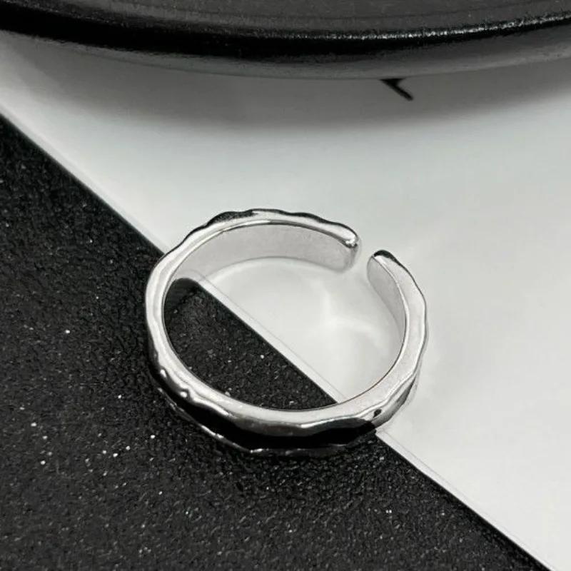 Goth Punk Fashion Oil Drip Open Rings for Women Men Personality Irregular Adjustable Finger Ring Trendy Wedding Jewelry
