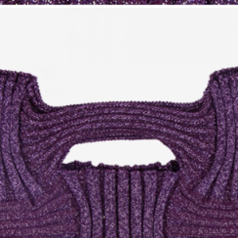 Pleatsmama Glitter Deep Purple New Bow Bag