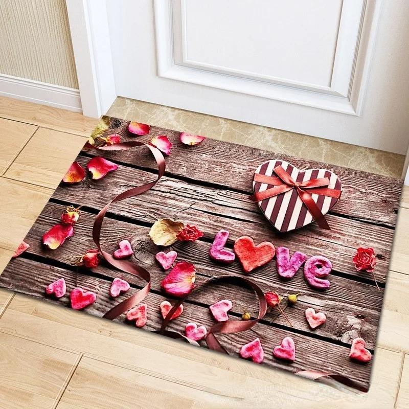 

Flower Mat Pastoral 3D Door Floor Rug Anti-slip Home Hallway Bedroom Entrance Carpets Washable Bathroom Porch Decorative Doormat 40x60cm