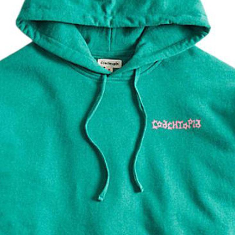 Coach Letter Logo Pattern Hooded Long Sleeve Sweatshirt Unisex sweatshirt Green CL506-GRU