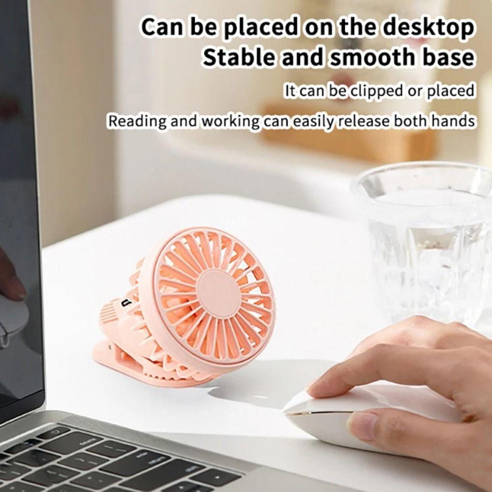 Low Noise Portable Solar Fan Adjustable Small Air Cooler Convenient Mini Solar Powered Fan  Sports