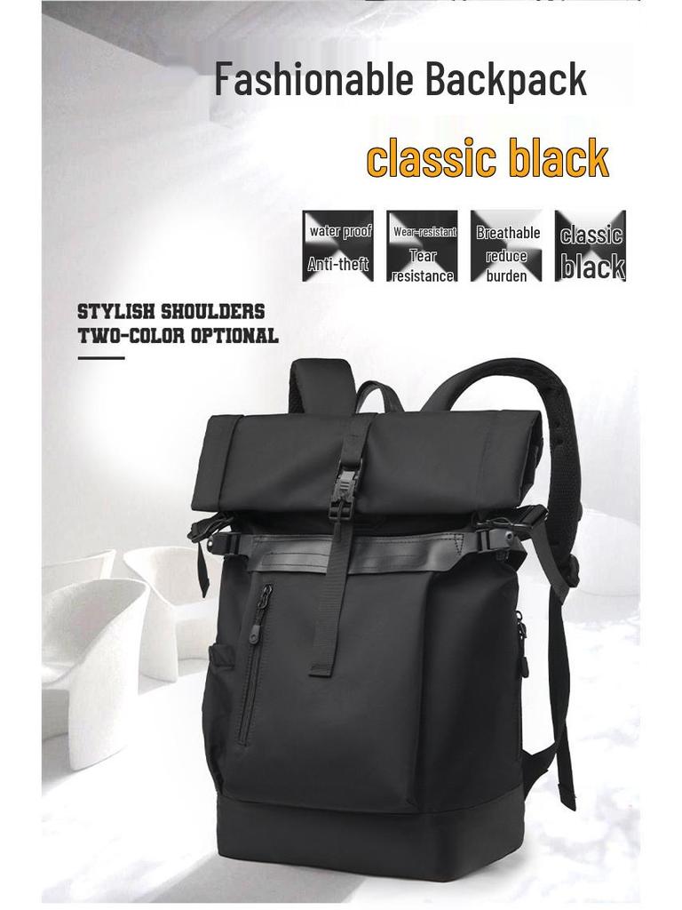Men's Korean Style Multi-functional Waterproof Backpack for College, Travel, and Outdoor Use
