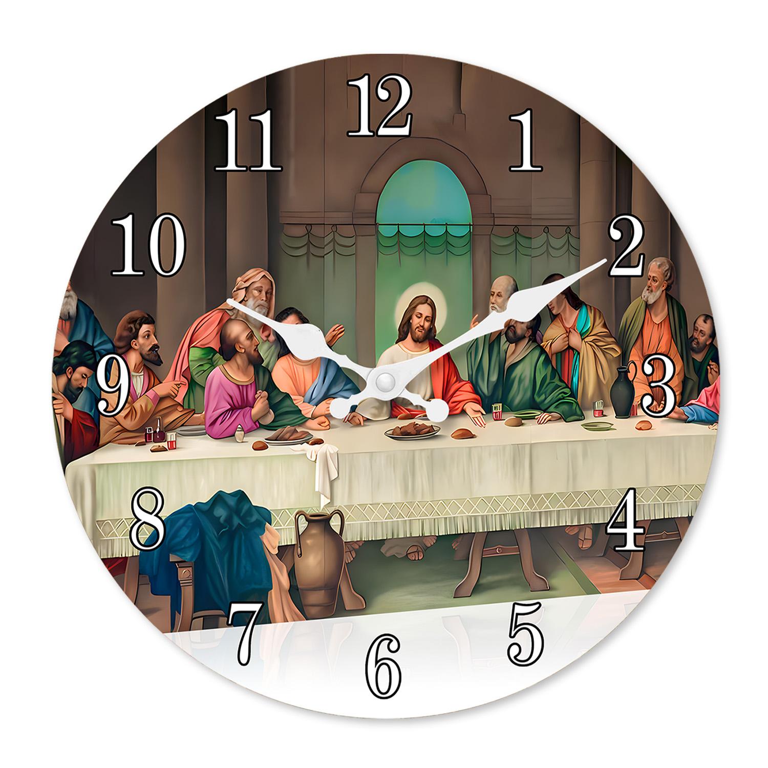 High-Quality Religious High-Quality Jesus High-Quality Last High-Quality Supper High-Quality Pattern High-Quality Wooden High-Quality Wall (as the picture,10 Inch)