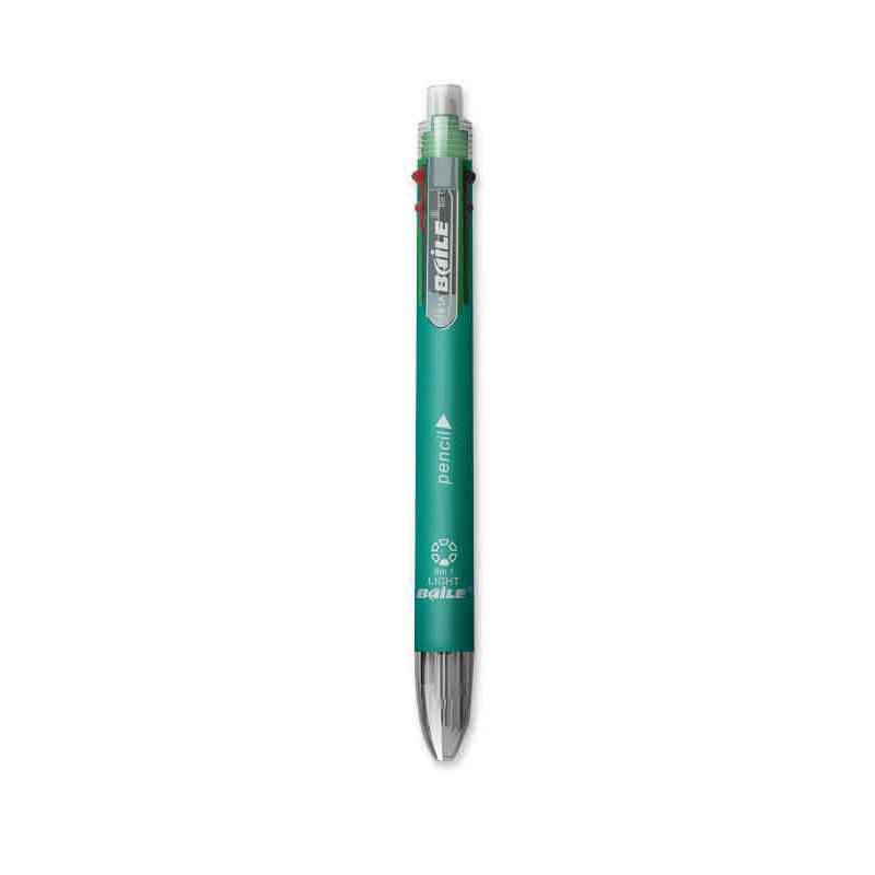 

6-in-1 Creative Multicolor Ballpoint Pen Push Type Pens Multifunction Personality Six Colors Press Pens School Office Supply green