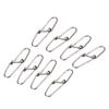 100PCS 0# 1# 2# Fishing Safety Snaps Stainless Steel Fishing Cross Lock Snaps  Bass Fishing