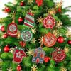 Creative Christmas Pendant DIY Diamond Mosaic Merry Christmas Board Ornaments DIY Gifts Indoor Table Fireplace Decoration