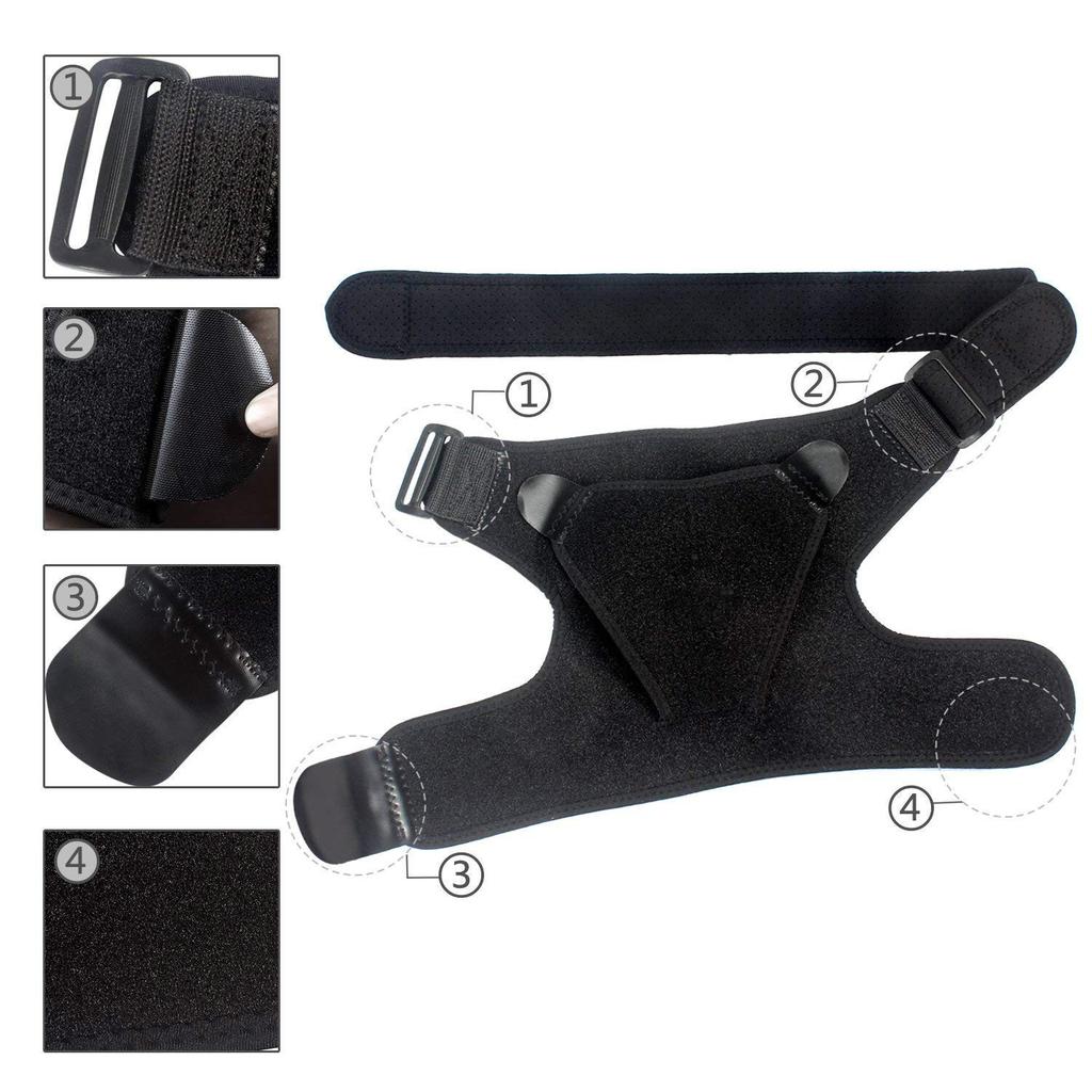 Shoulder Brace with Pressure Pad, Suitable for Both Men and Women, Adjustable Shoulder Brace for Left and Right Shoulder Protect