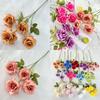 Realistic Silk Rose Branches For Wedding Party Photography Home Decoration