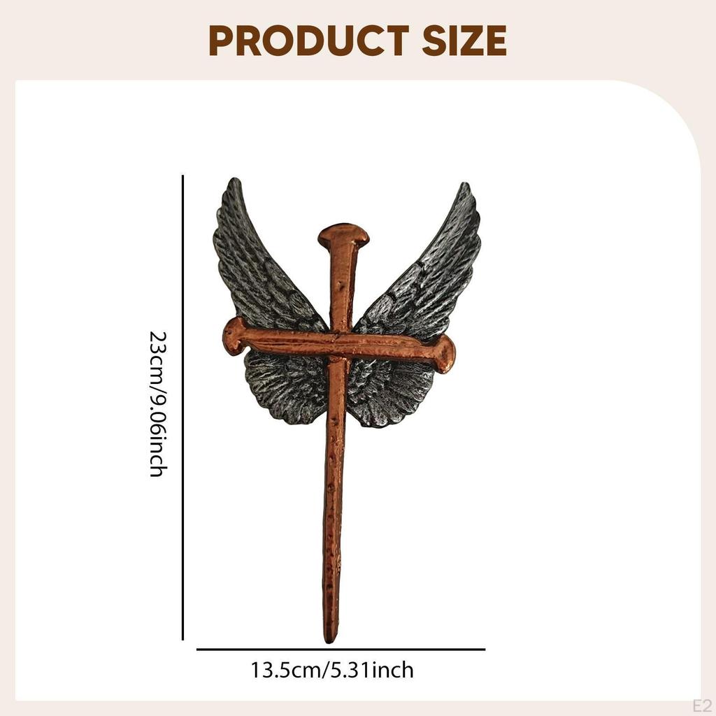 Dekoracja Ścienna Krzyż Montaż Metalowa Grafika Ozdobny Unikalny Ornament Rękodzieło do Pokoju Sypialni Na Zewnątrz