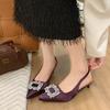 Pointed High Heels Women TransparentHigh Heels 2025 Summer Ladies Slingbacks Pumps Clear Ladies Elegant Weddings Shoes 35-42