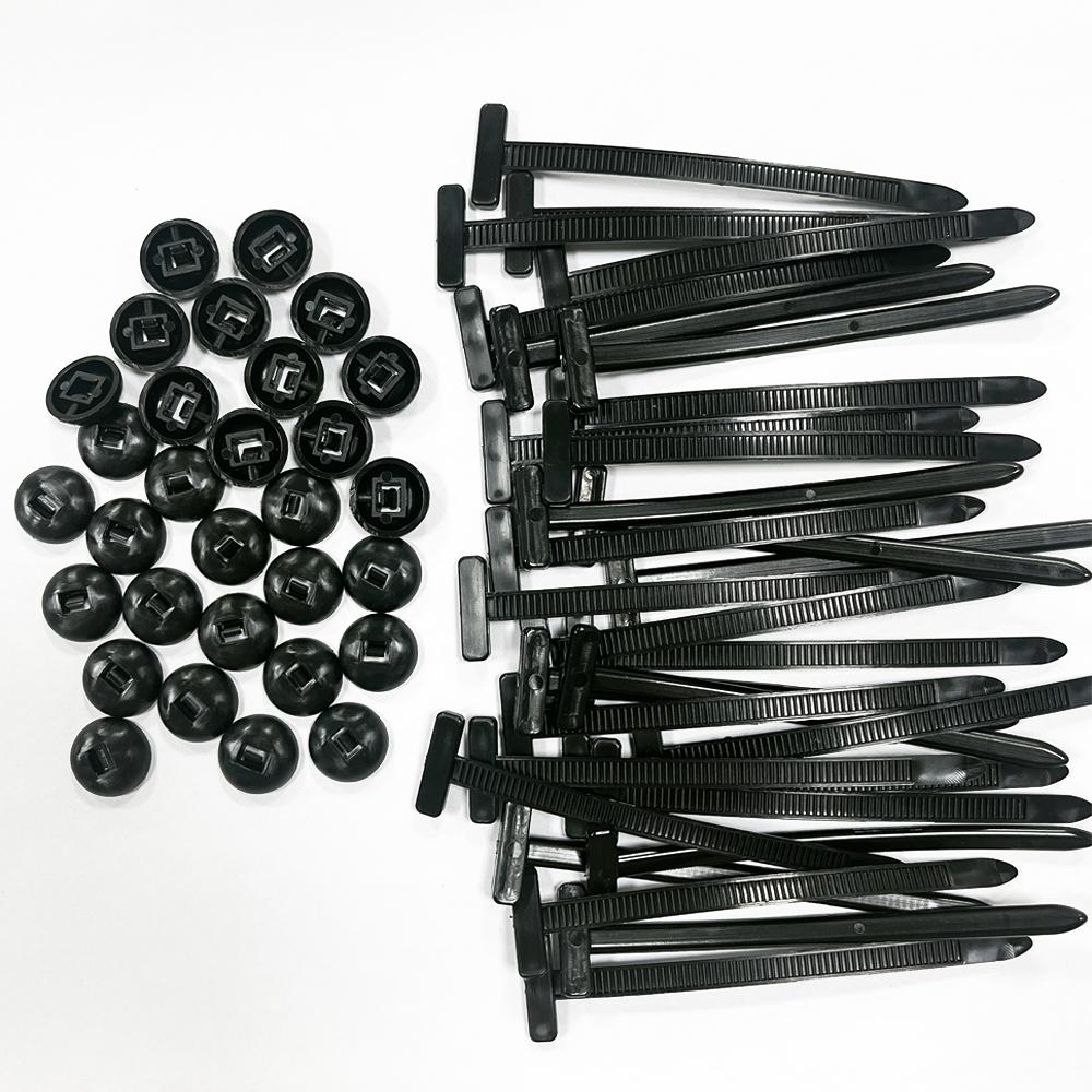 30/50/100 Pieces of Nylon Zip Ties, Car Organizing Clips and Fasteners, Portable Fixed Zip Ties Forcar Trunk Fenders and Fenders