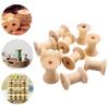 Natural Color Wooden Thread Wire Empty Household Shuttle Core Sewing Tools Spools Bobbin