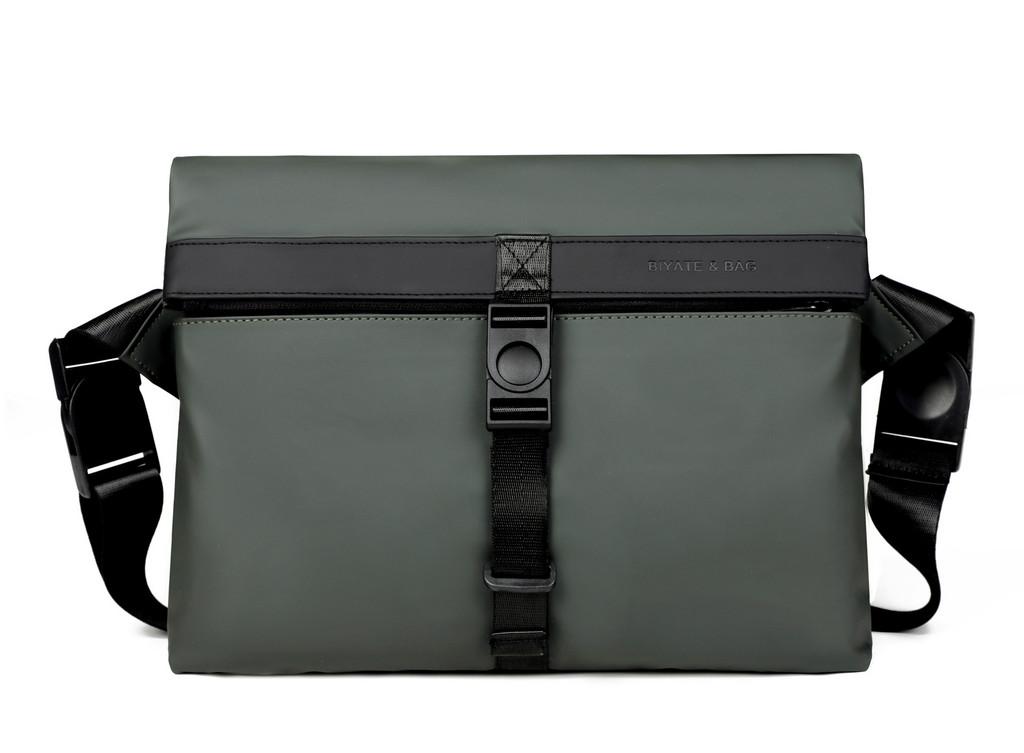 Mens Minimalist Business Messenger Bag With Waterresistant Polyester For Daily Office Use