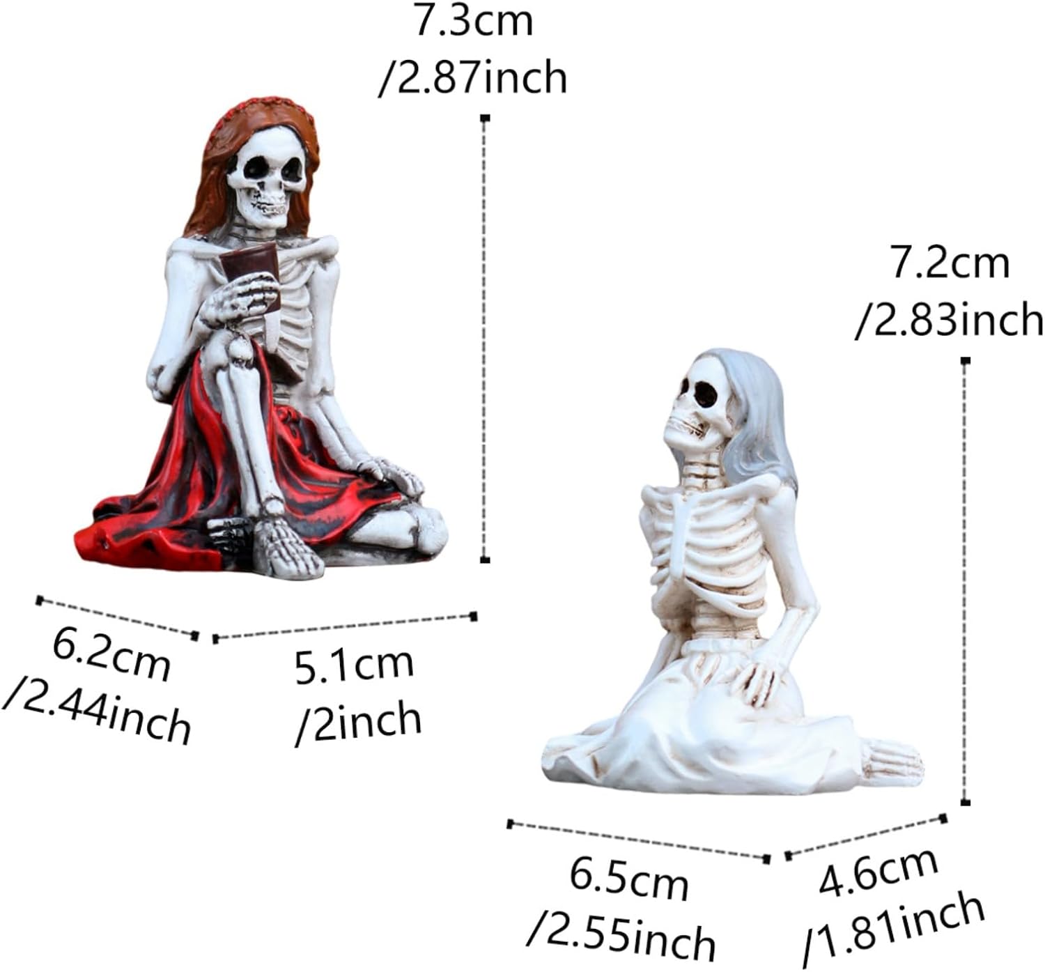 

Статуэтка Сестры-Скелеты, Набор из 2 смоляных фигурок болтающих девушек-скелетов для декора дома и стола, Хэллоуинская декоративная поделка, Жуткое милое украшение в готическом стиле one set