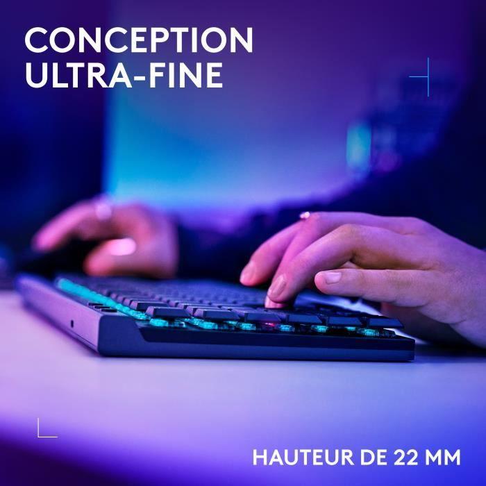 Gaming-Tastatur - Kabellos - Logitech G - G515 TKL Lightspeed - AZERTY - Mechanisch taktil - Beleuchtet - Schwarz