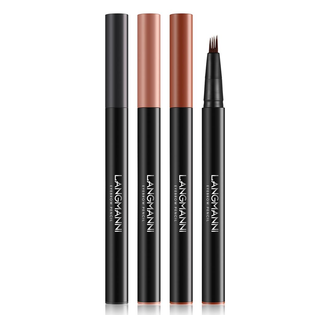 Langmanni Three-color Four-claw Eyebrow Pencil Three-dimensional Natural Not Easy To Smudge Lasting Smooth