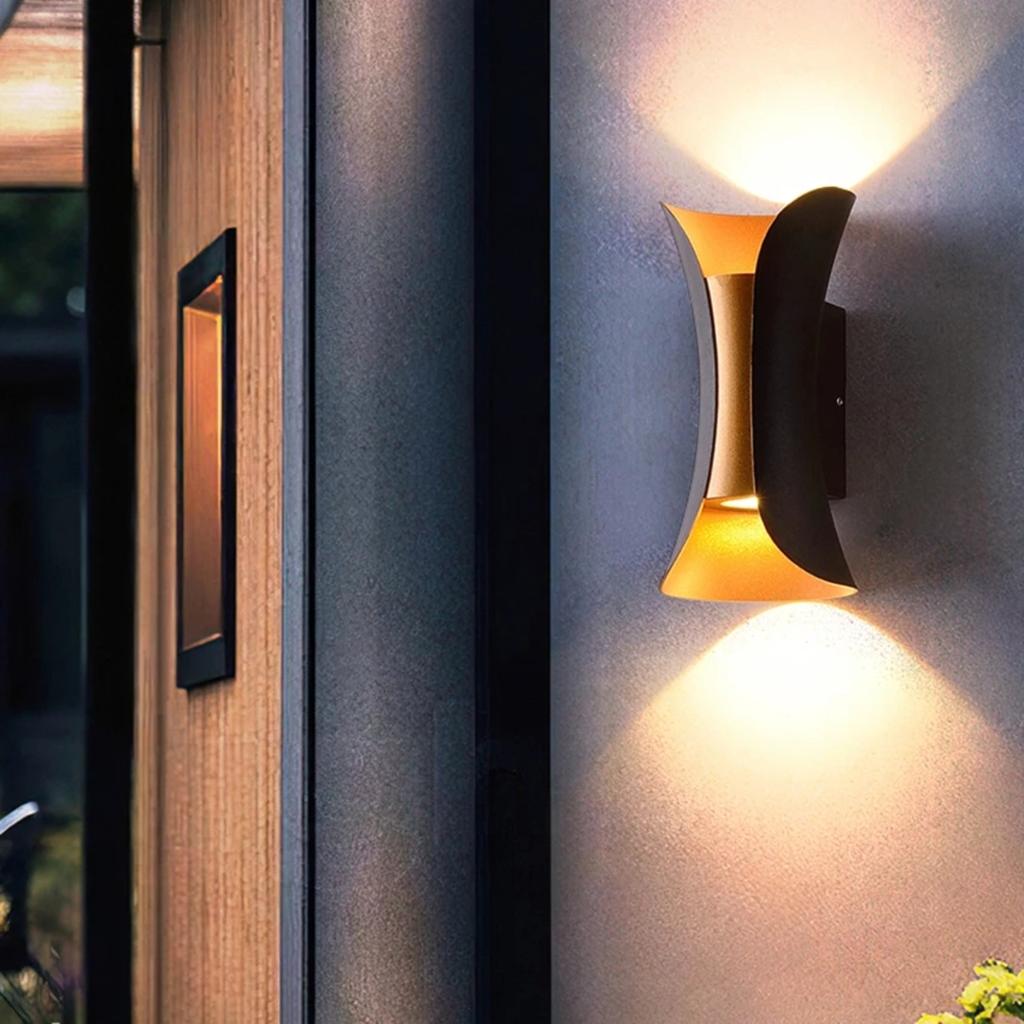 New Long-lasting, Waterproof, and Durable 12W LED Outdoor Wall Lamps - Stylish Aluminum Downlight for Garden, Patio, and Porch I