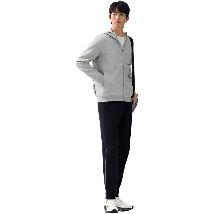 Anta Training Series Letter Zipper Hooded Casual Versatile Jacket Men Jackets 952537701-1
