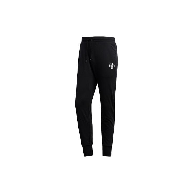adidas Harden Fle logo Bundle Feet Casual Basketball Sports Long Pants Black Men s FH7744 XXL