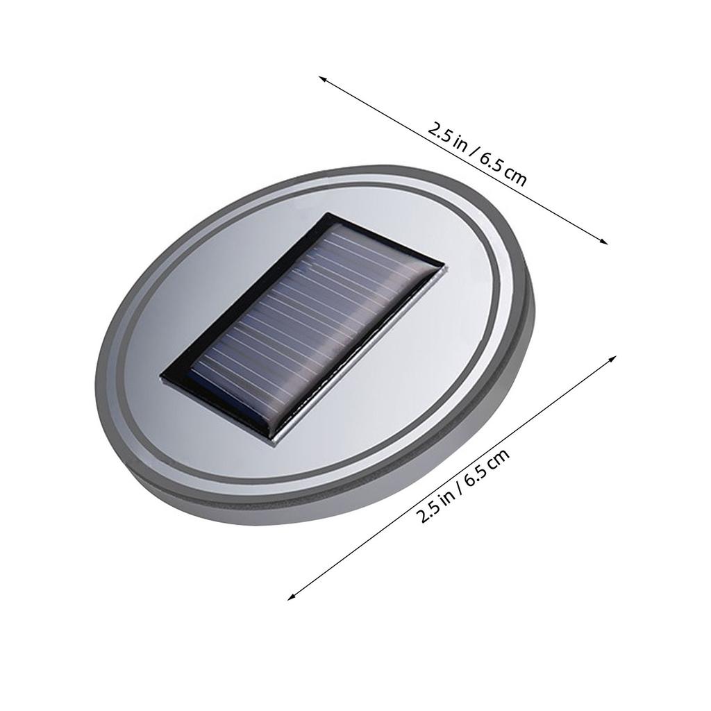 Solar Rechargeable Night Glow Car Cup Pad LED Light Auto on Off Vibration Sensor Green Cup Holder Mat Bottle Coaster Car