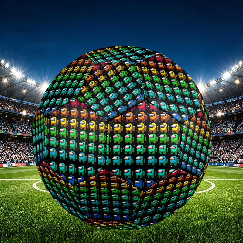 Among Us Print Size 5 Soccer Ball, PU Wear Resistant Football for Match Training and Daily Practice, Birthday Gift for Soccer Fans