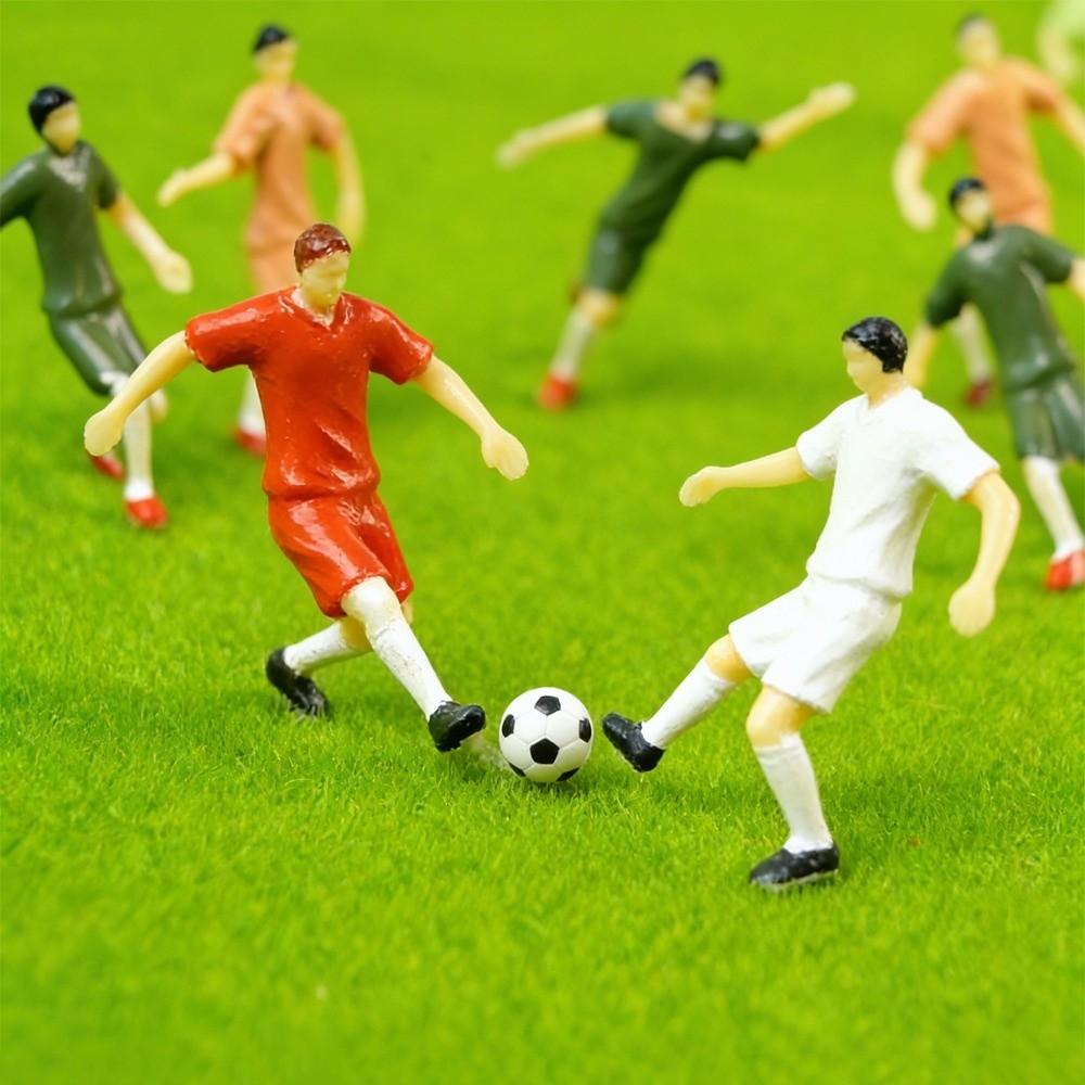 10pcs 1/75 1/50 Scale Football Player Model Colorful Football Sports People