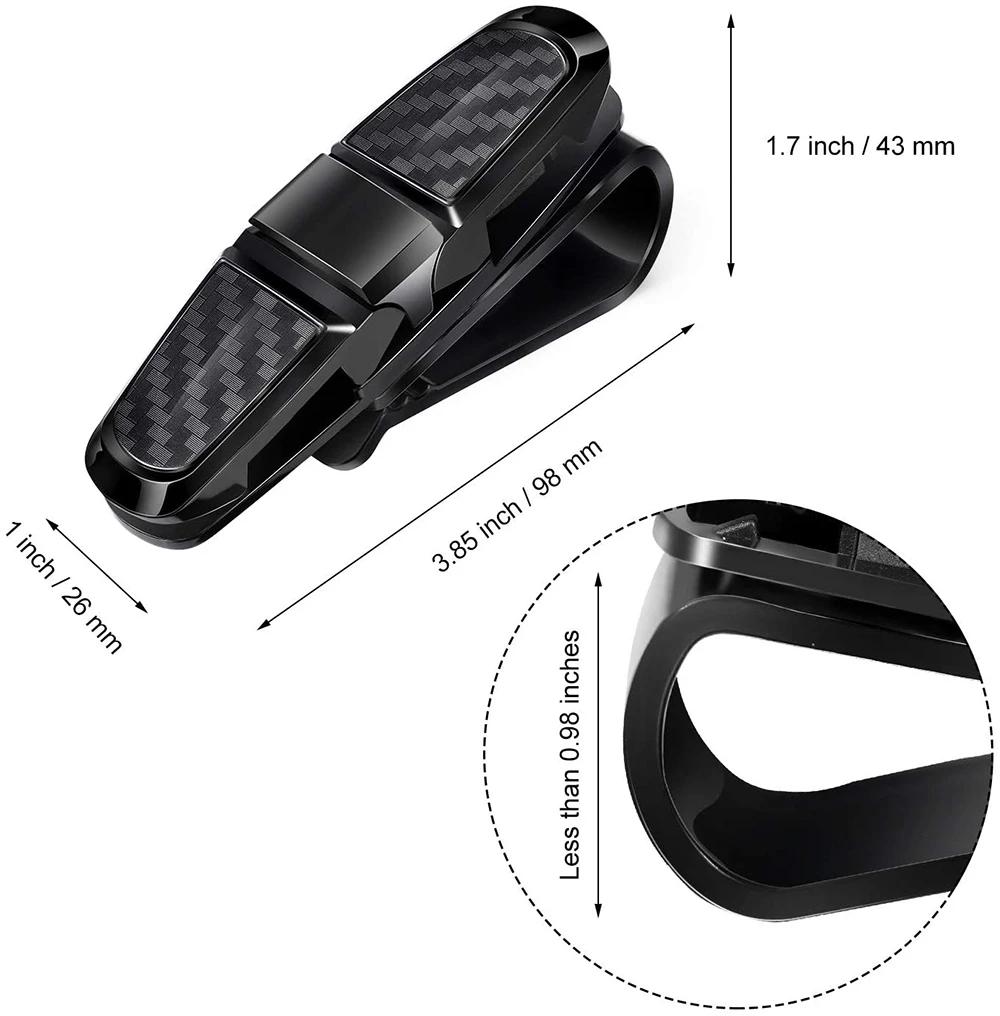 2Pcs Car Sun Visor Sunglasses Ticket Card Clamp Clip Car Glasses Holder Portable ABS Eyeglasses Case Car Accessories