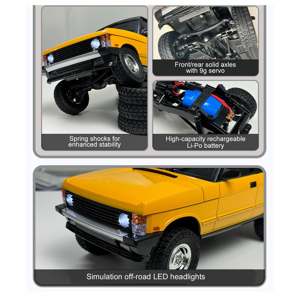 1:18 RC Car 4WD Off Road Remote Control Climbing SUV Truck Climbing Toy Vehicle Rubber Tires Spring Suspension 20m