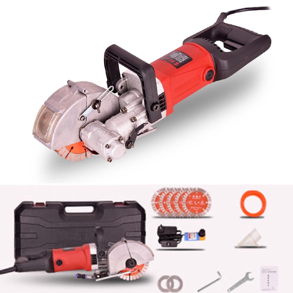 220V Slotting Machine For Granite Marble Steel Concrete 4500W Electric Wall Chasers Groove Cutting Wall Slotting Machine