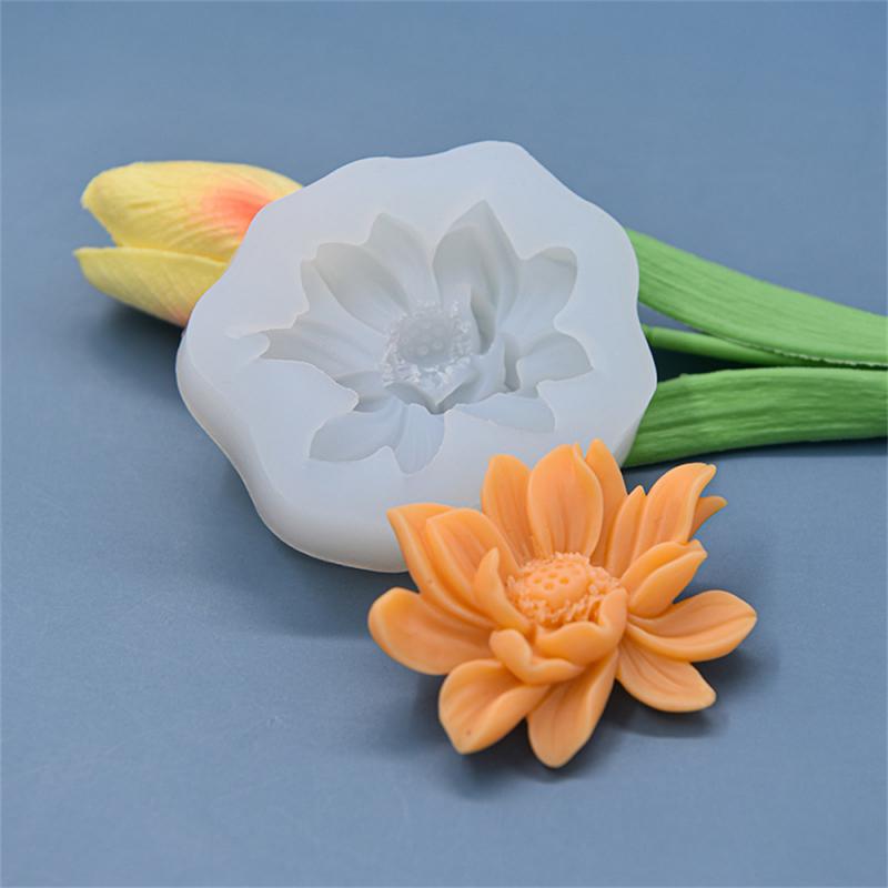 Large Peony Flower Silicone Mold Handmade 3D Aromatherapy Plaster Glue Mold Jewelry Candle Souvenir Mold