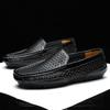 2025 Luxury Brand Men Casual Shoes Soft Genuine Leather Mens Loafers Moccasins Italian Designer Breathable Slip on Boat Shoes