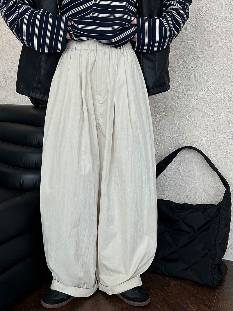 LUXI Women s Japanese Basic Style Wide-Leg Trousers - Autumn Collection Large