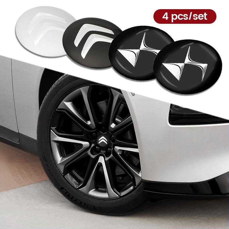 56mm Car Wheel Stickers Center Hub Cap Car Emblem Badge Decal For Citroen C3 C5 AIRCROSS C5X C4 Cactus PICASSO e-C3 e-C4 C1 DS