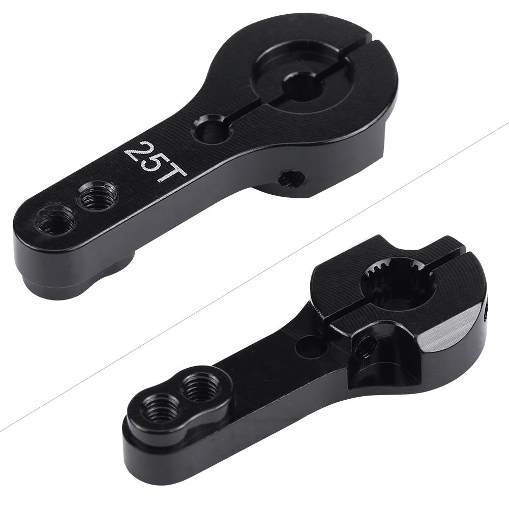 25mm 25T Teeth Half Servo Horn Arm RC Accessory For Futaba  Ace  TowerPro MG Black