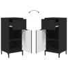 Bathroom Cabinet with Drawers Black 39.5 x 36 x 88 cm