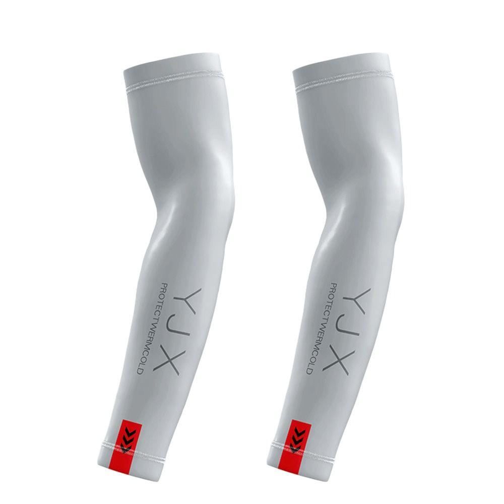 1Pair Elastic Summer Arm Sleeves Ice Silk Cycling Driving Gloves Sun Protection Arm Cover  Men Women