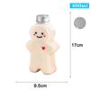 2-10PC Christmas Gingerbread Man Candy Jar Sealed Plastic Juice Drink Bottle Xmas Party New Year Gingerbread Man Drink Container