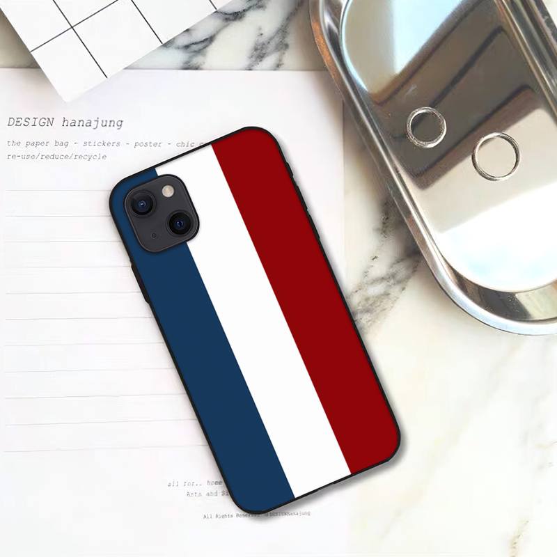 French Flag Phone Case For iPhone 11 12 Mini 13 14 15 Pro XS Max X Plus SE XR Shell