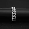 Alloy Iced Out 20mm Bling Bling Cool Diamond Cuban Link Chain Silver Rose Gold Fashion Women and Men Jewelry Bracelet