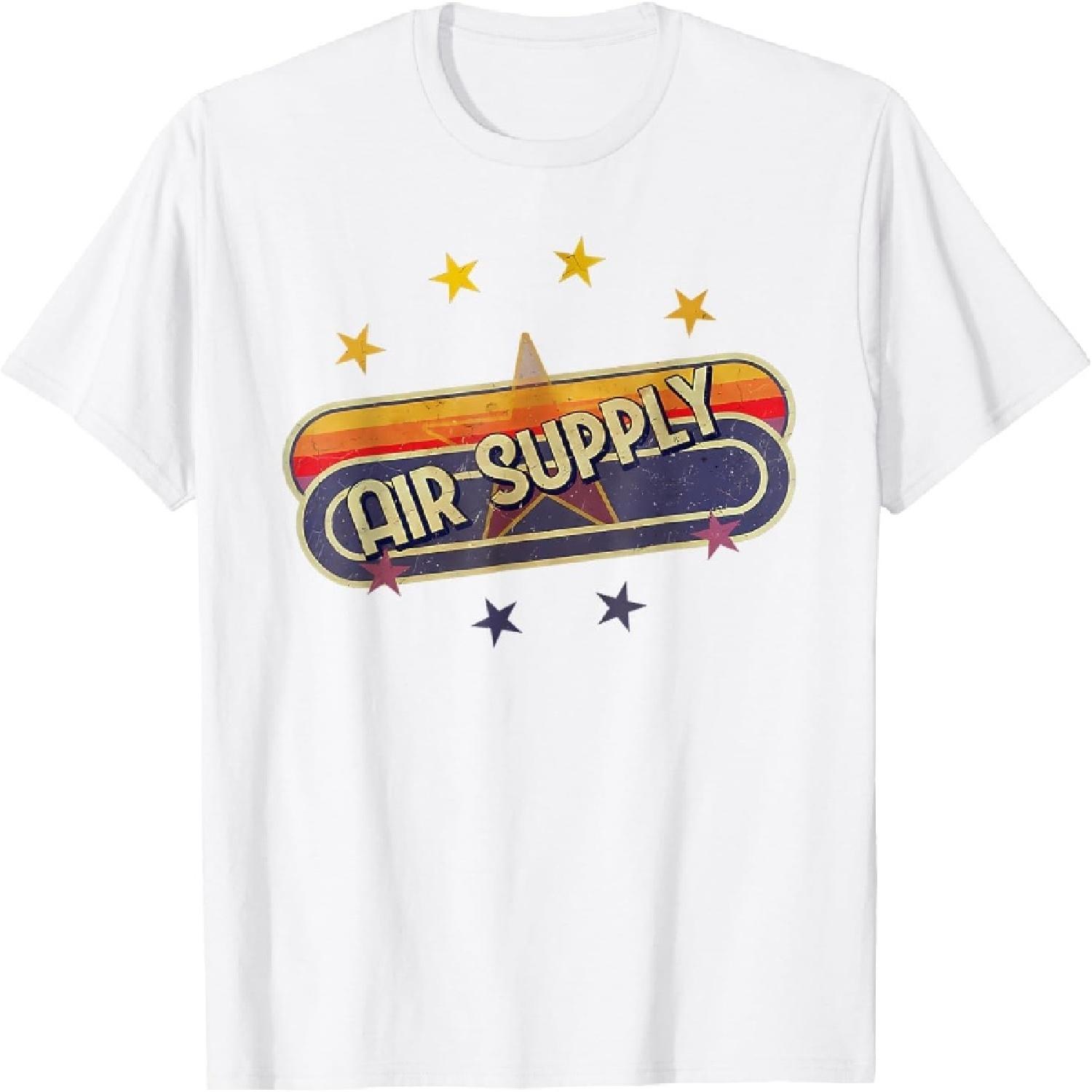 AETYOAJKLUoi Retro air Star Supply T-Shirt XXXXXL белый